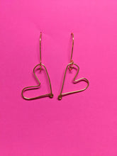 Load image into Gallery viewer, Single Heart Wire Earrings (big)