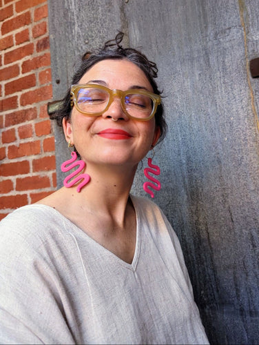 Squiggle Hoops 〰️ 3D printed 〰️ Small Batch Earrings