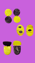Load image into Gallery viewer, Green + Purple Mismatch Earrings ~ Small Batch+ Unique