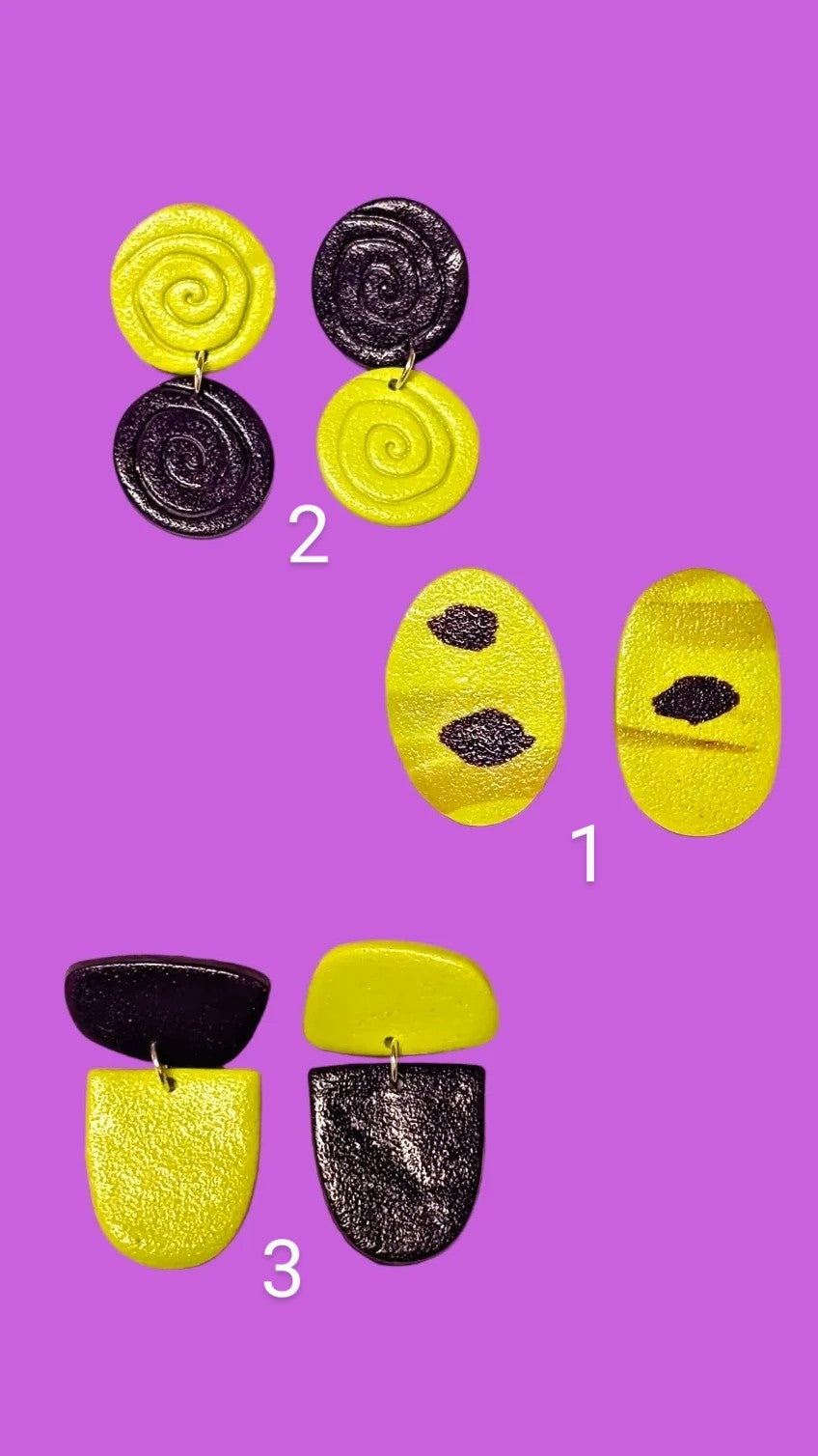 Green + Purple Mismatch Earrings ~ Small Batch+ Unique