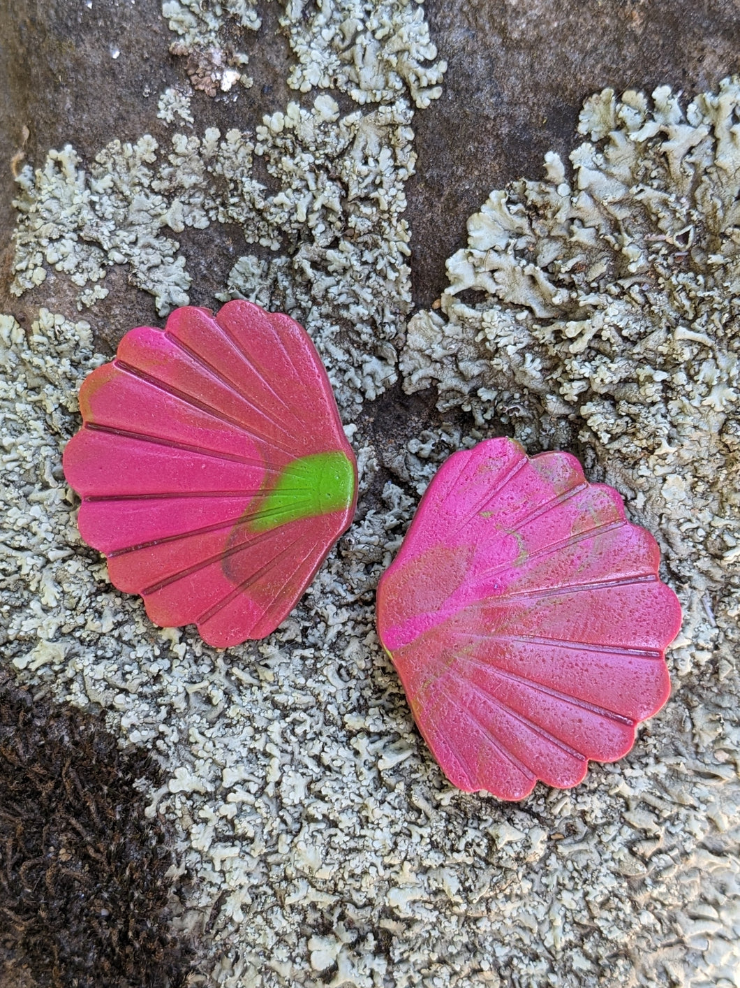 Pink Seashell Studs