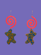 Load image into Gallery viewer, Spiral Splat Dangles