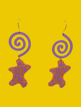 Load image into Gallery viewer, Spiral Splat Dangles