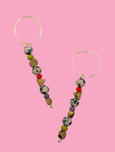 Load image into Gallery viewer, Dalmatian Jasper Strand Dangles