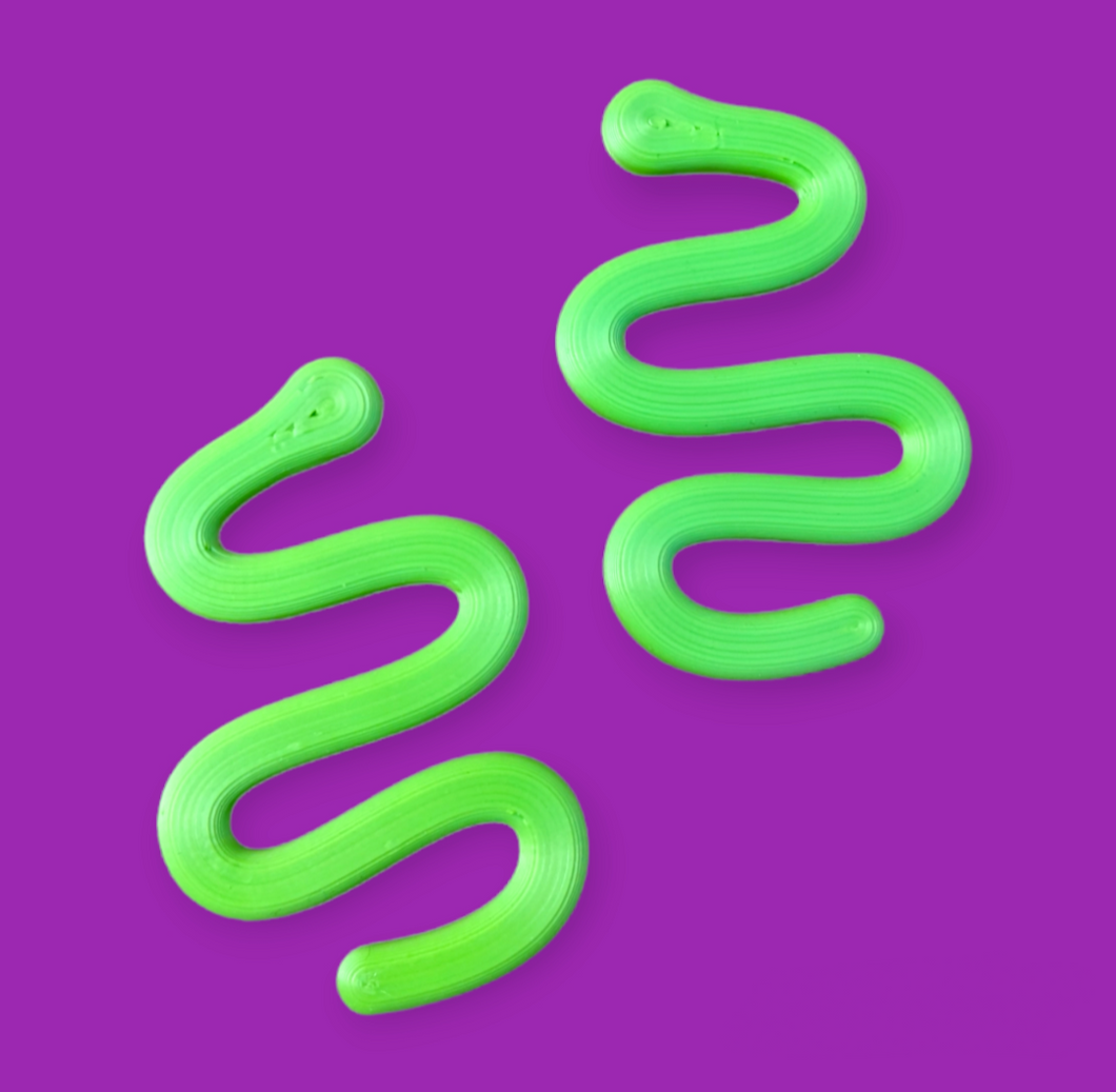 *New* Squiggle Stud Earrings ~ 3d printed