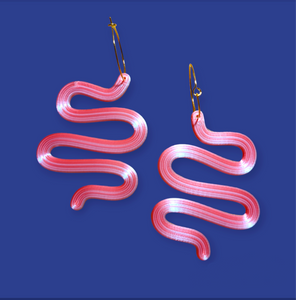 Squiggle Hoops 〰️ 3D printed 〰️ Small Batch Earrings