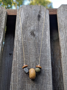 Large Wooden Round Necklace