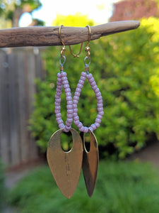 Brass + Lilac Earrings