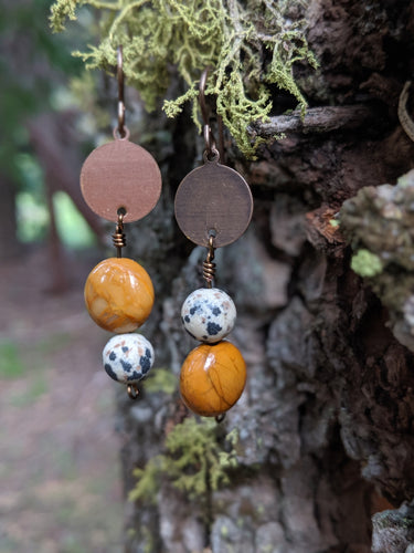 Speckled Mustard Earrings