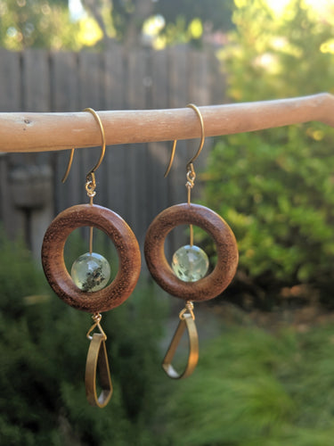 Twirling Prehnite Earrings