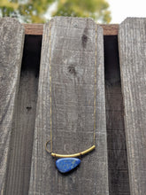 Load image into Gallery viewer, Brass + Lapis Necklace