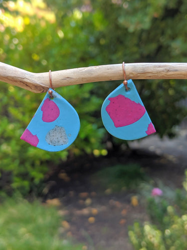 Blue Splatter Earrings
