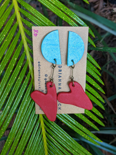 Swaying Heart Earrings