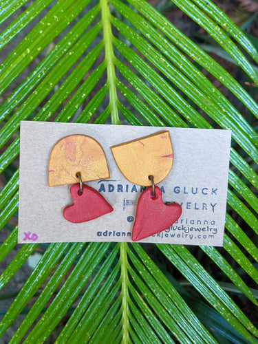 Golden Heart Earrings