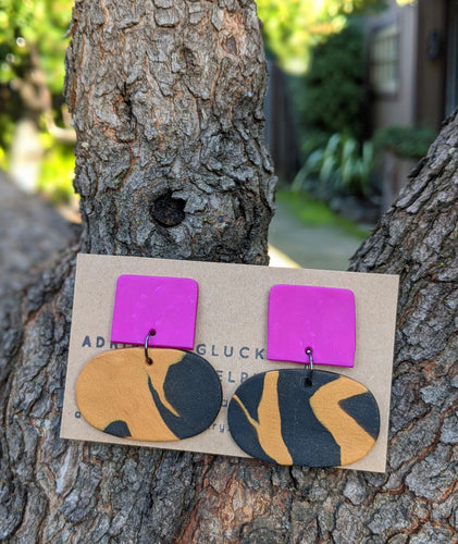 Tiger Dangle Earrings