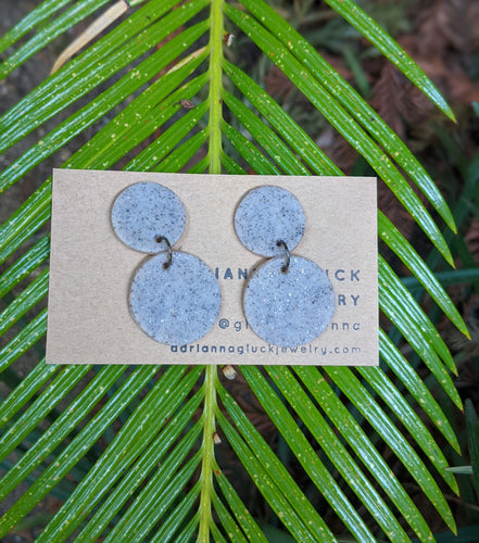 Granite Circle Drop Earrings