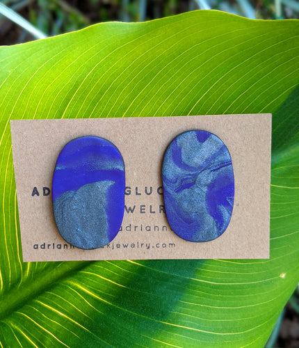 Purple + Grey Shimmer Studs