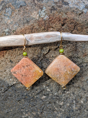 Pink Moss Earrings