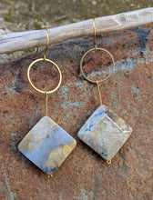 Load image into Gallery viewer, Chalcedony Squares Earrings