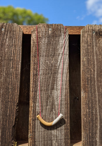 Half Glazed Ceramic Necklace