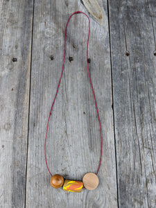 Wood + Polymer Pop! Necklace
