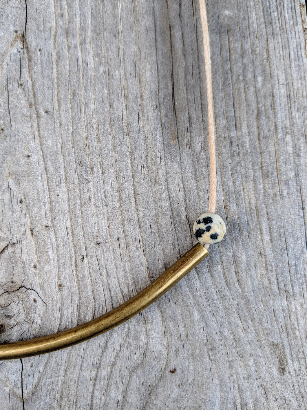 Brass + Dalmatian Jasper Necklace