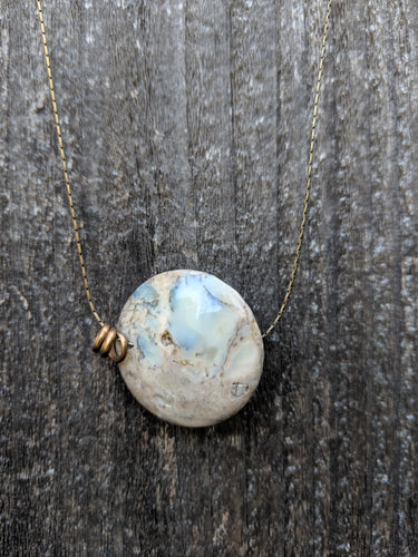 Agate Disc Necklace