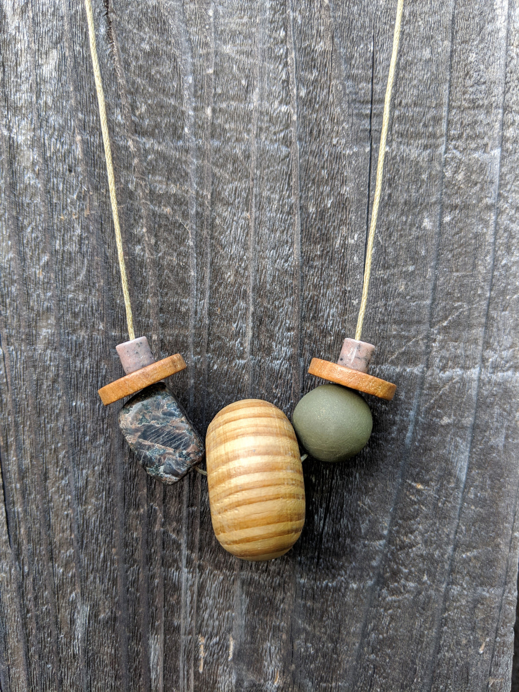Large Wooden Round Necklace