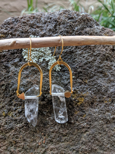 Geo Quartz Earrings