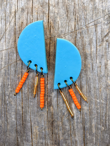 Half Circle Fringe Earrings