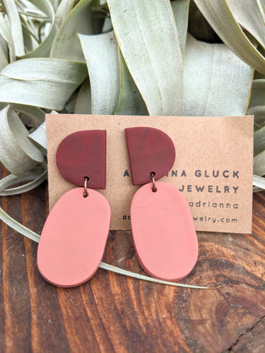 Mauve Drop Earrings