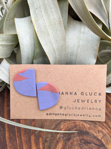 Pink Point Stud Earrings