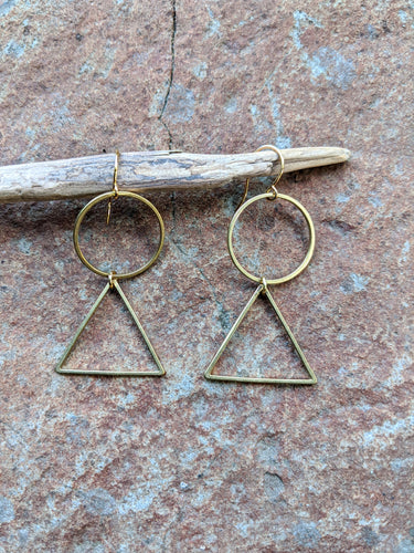 Brass Shapes Earrings