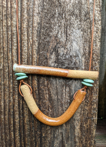 Brown + Blue Necklace