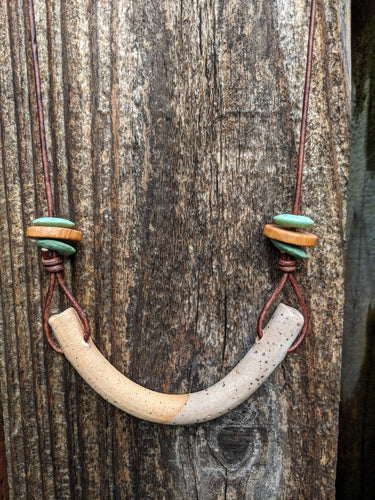 Freckles + Wood Disc Necklace