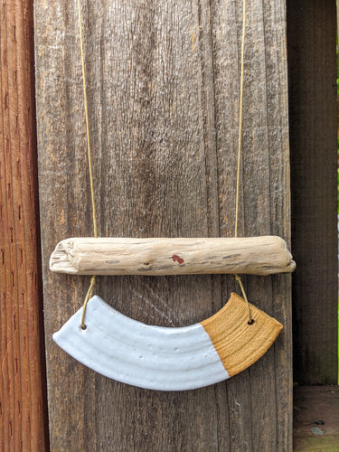 Flat Arch + Wood Ceramic Necklace