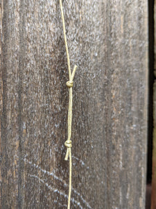 Blue Beaded Brass Necklace