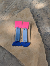 Load image into Gallery viewer, Pink with Shades of Blue Earrings
