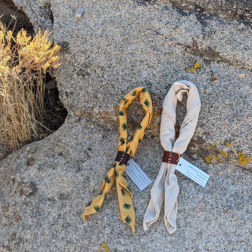 Desert Dreaming Collection: Kerchief + Leather Slide