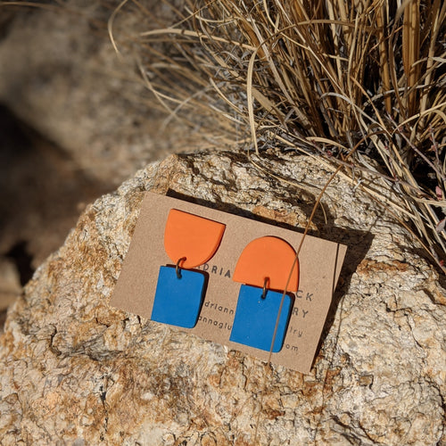 Orange + Blue Earrings
