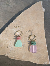 Load image into Gallery viewer, Brass + Glass Earrings