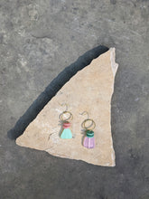 Load image into Gallery viewer, Brass + Glass Earrings