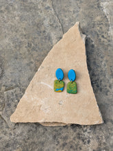 Load image into Gallery viewer, Blue + Yellow #2 Earrings