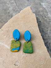 Load image into Gallery viewer, Blue + Yellow #2 Earrings