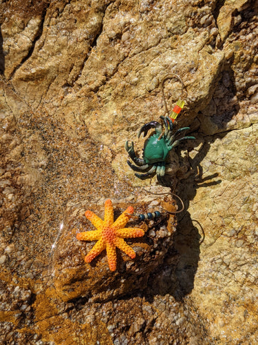 Blue Crab + Starfish Earrings