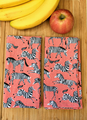 Napkin Set: Pink Zebras