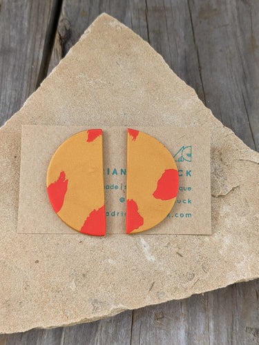 Splatter Series Studs in Gold ~ Small Batch Stud Earrings