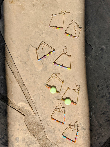 Seed Beads Squared Earrings ~ Small Batch + Unique
