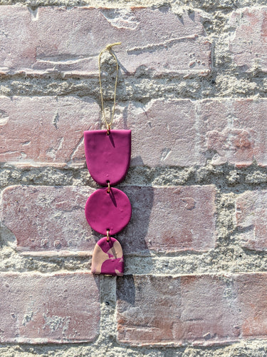 Mini Purple Splatter Wall Hanging