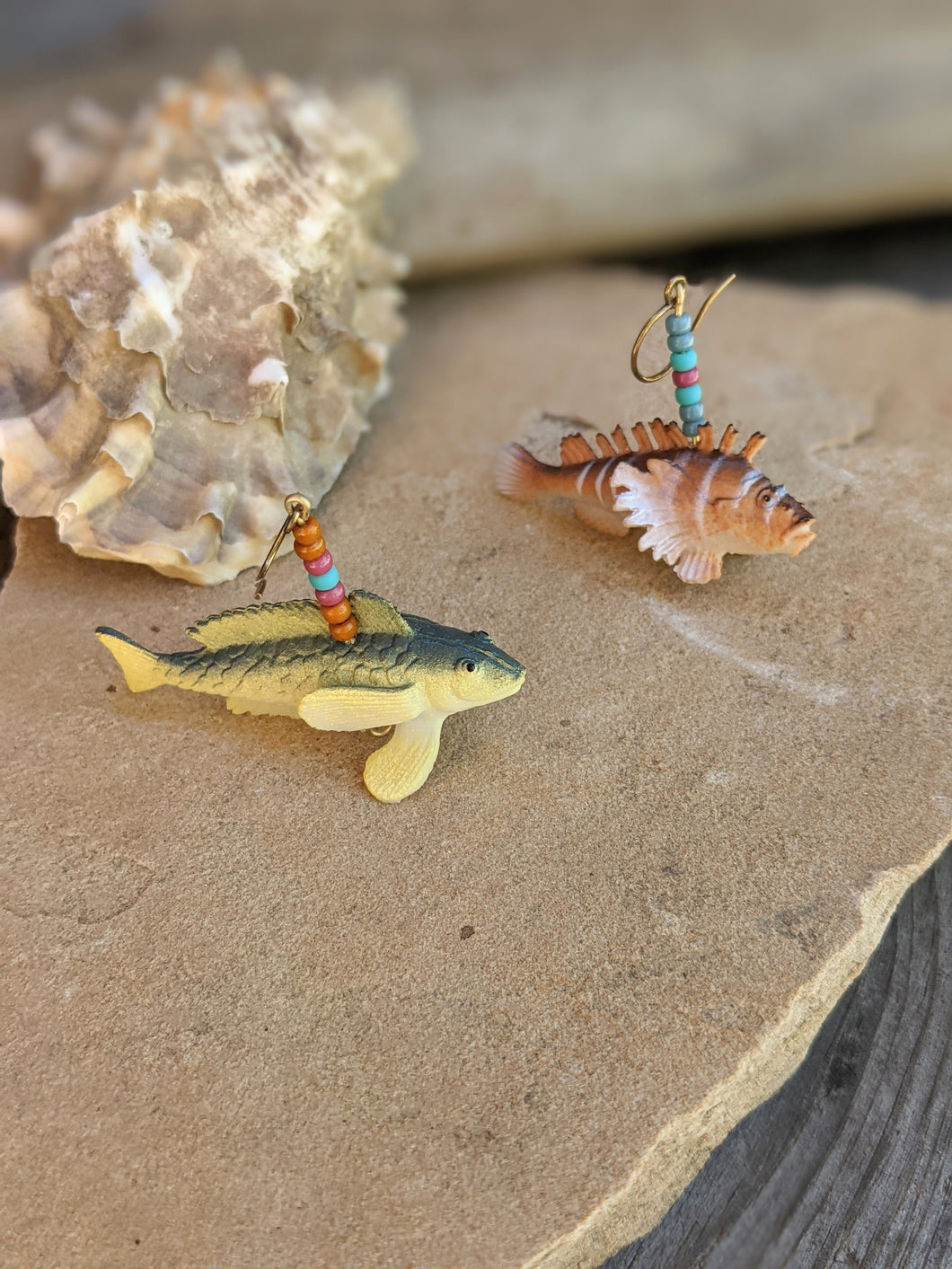 Gulf Kingfish + Lionfish Earrings